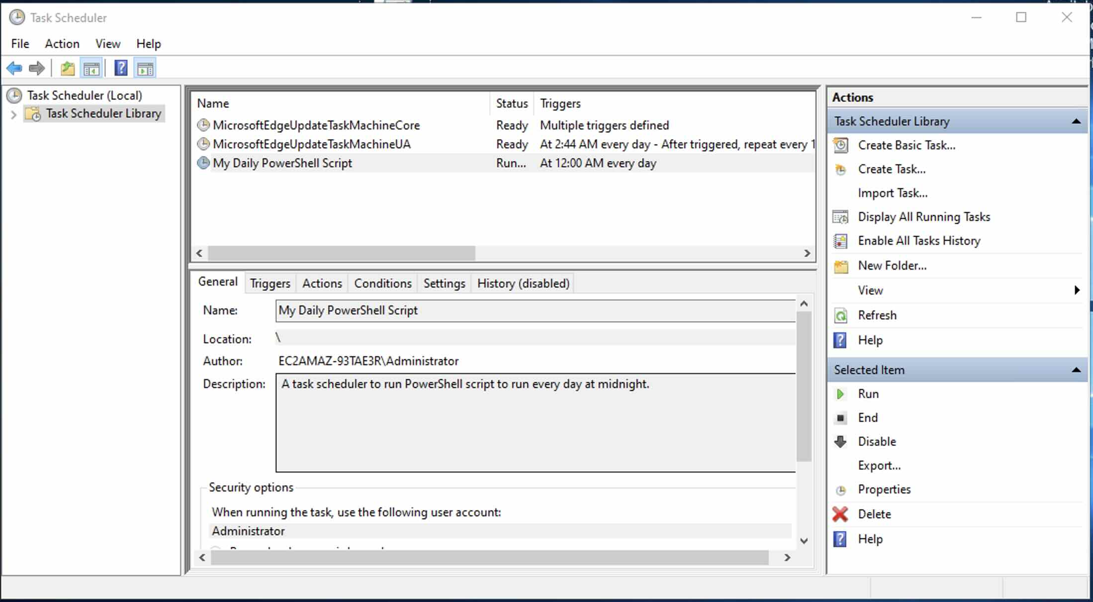 How to Run PowerShell Script as a Windows Scheduler Task